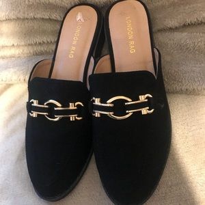 ✨ LONDON RAG✨ Black Suede  Mules